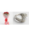 Combo 10 Red Roses Exotic Bouquet Flowers + Ring 9