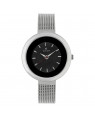 Titan Black Dial Silver Stainless Steel Strap Watch For Women Nk2482SM02