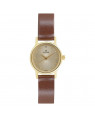 Titan Champagne Dial Brown Leather Strap Watch For Women 2593YL01