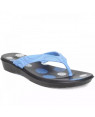 Paragon Sky Blue/Black Paralite Synthetic Slippers For Women-1362