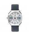 Fastrack Varsity White Dial Leather Strap Watch For Guys 3175SL02