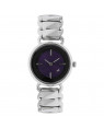 Fastrack Purple Dial Silver Stainless Steel Strap Watch For Girls 6117SM02