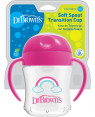 Dr. Brown's TC61003-INTL 6Oz /180 Ml 6M+ Soft Spout Transition Cup W/ Handles Pink