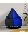 FUMO Classic Multicolor Beanbag - XXXL (Blue&Black)