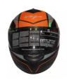 Vega Gliss Single Visor Full Face Black/Orange Helmet-M
