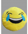 Emoji Tears of Joy Emoticon Yellow Round Cushion Pillow