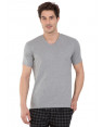 Jockey V-Neck T-Shirt For Men White/Grey 2726