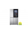 LG 647L Refrigerator Side by Side Fridge with InstaView Door-in-Door in New Noble Steel GSQ6472NS