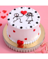 Love Couple Vanilla Designer Cake 2 Pound