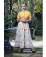 Psyna Yellow Rayon Kurti styled Dress with embroidery work
