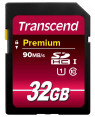  Transcend 32GB SDHC Class 10 UHS-1 Flash Memory Card Up to 90MB/s