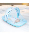 R for Rabbit Snuggy Safari Baby Nest Sleeping Bed for New Born Bedding Bag with Mosquito net for 0 to 12 Months-Blue