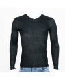 VIRJEANS Acrylic Woolen (VJC215) Round Neck Warm Sweater For Men-Black