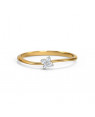 White Feathers Mrignaini Gold Diamond Ring for women