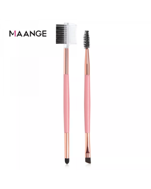 Manage 2pcs Double Head Beveled Eyebrow Brush Eyelash Makeup Brush Blush Natural Finish Mag51103