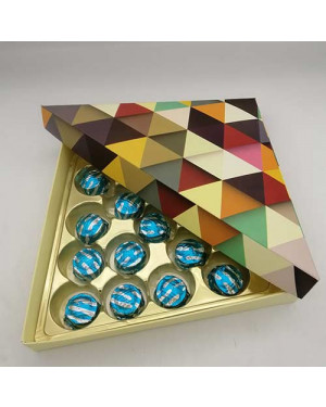 The Chocolate Garden 11 Cavity Geomatrical Print Triangle Chocolate Box TCGI010