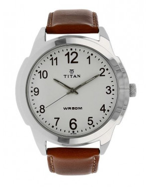 Titan Analog White Dial Men's Watch 1585SL07