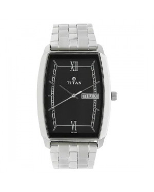 Ttian Black Dial Silver Stainless Steel Strap Watch 1737SM02