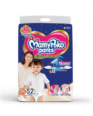 Mamy Poko Pant Style Diapers Extra Large XL-52 Count