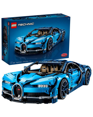 LEGO Technic Bugatti Chiron Race Car Building Kit and Engineering Toy, Adult Collectible Sports Car with Scale Model Engine (3599 Piece) 42083 