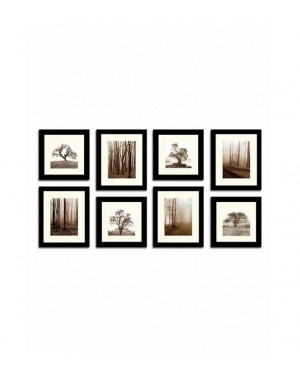 Black Wood Collage Photo Frames Set of 8