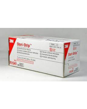 3M™ Steri-Strip™ Adhesive Skin Closures, White, 6 mm x 75 mm, 3 Each/Bag, 50 Bag/Carton, 4 Carton/Case - R1541