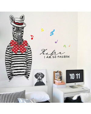 I Am So Fashion Animal Zebra Horse Wall Sticker