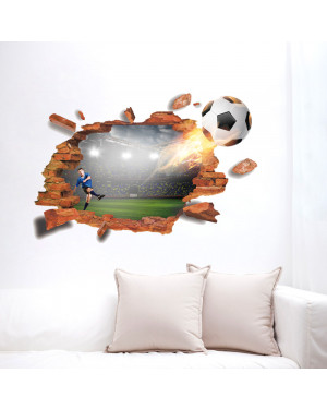 3D Foodball Wall Stickers Soccer Removable Wall Sticker