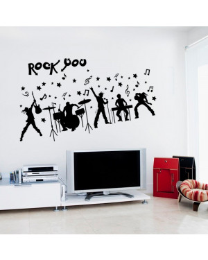 Music Art Rock You Band Wall Stickers Soccer Removable Wall Sticker
