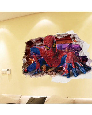 3D Spiderman Creative Wall Stickers Soccer Removable Wall Sticker