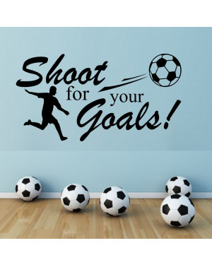  Football Shoot For Your Goals Wall Art Sticker 43001206