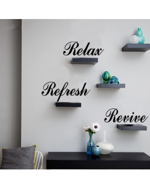 Relax Refresh Revive Inspirational Quote Vinyl Art Wall Decal Wall Sticker 43001216 