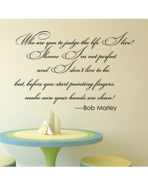 Bob Marley Famous Quotes Who Are You Wall Sticker Wall decals 43001221 