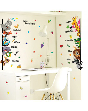 Animals Vegetables Fruits Wall Stickers For Kids 43001302 