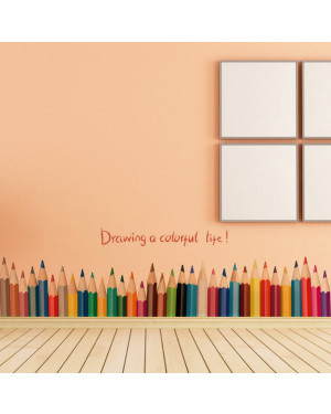 Colorful Pen Wall Sticker Drawing a Colorful Life Wall Sticker 43001334
