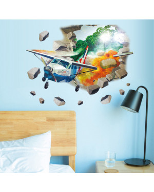 3D Airplane Removable Home Room Decorative Wall Door Decor Sticker 43001374 