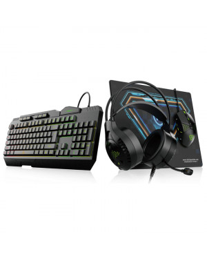 Micropack 4 In 1 Wired Rainbow Gaming Keyboard and Mouse Combo GC-410