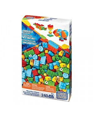 Mega Bloks Large Box of Blocks, Multi Color DYG87