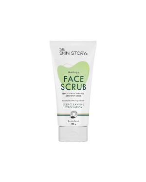 The Skin Story Exfoliating Face Scrub for Blackheads & Whiteheads | Sensitive & Normal Skin | Gentle Scrub | Moringa | 100g
