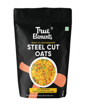True Elements Steel Cut Oats 1kg - Gluten Free Oats | Diet Food | Healthy Breakfast | High in Protein and Fibre