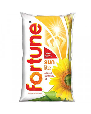 Fortune Sun Lite Refined Sunflower Oil 1l Pouch