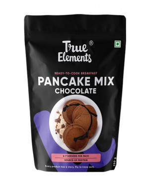 True Elements Chocolate Pancake Mix 250g - With 15% Millet (Jowar) | No Maida | No Baking Soda | Instant Breakfast Mix