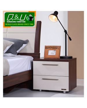 Q&U HongKong Furniture 10 Year Warranty 1 Year Guaranty German Quality Brown Bedside Box 61801