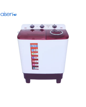 Aisen 7.0 kg Semi-Automatic Top Loading Washing Machine (A70SWM620,Pink, Heavy Duty Motor, Wave Pulsator, Chrome Finish Luxury Button)