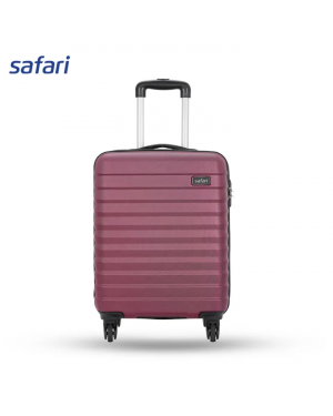 Safari Sonic 4W Hard Luggage (Small) | 100% Polycarbonate Shell | Fixed Combination Lock | 4 Wheels | Color - Wine Red