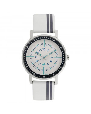 Fastrack Varsity White Dial Leather Strap Watch For Girls 6172SL01