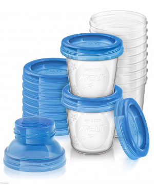 Philips Avent SCF618/10 Reusable Breast Milk Storage Cups and Lids