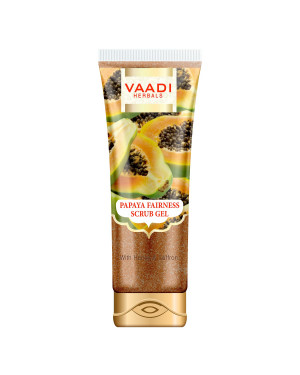 Vaadi Herbals Papaya Fairness Scrub Gel with Honey and Saffron, 110g