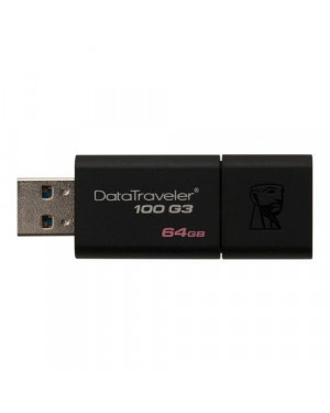 Kingston Digital 64GB 100 G3 USB 3.0 DataTraveler Capless Slider Pen Drive