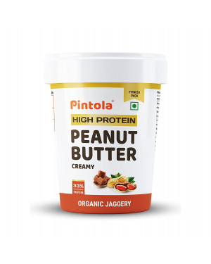 Pintola HIGH Protein Peanut Butter (ORGANIC JAGGERY) (Creamy, 1kg)